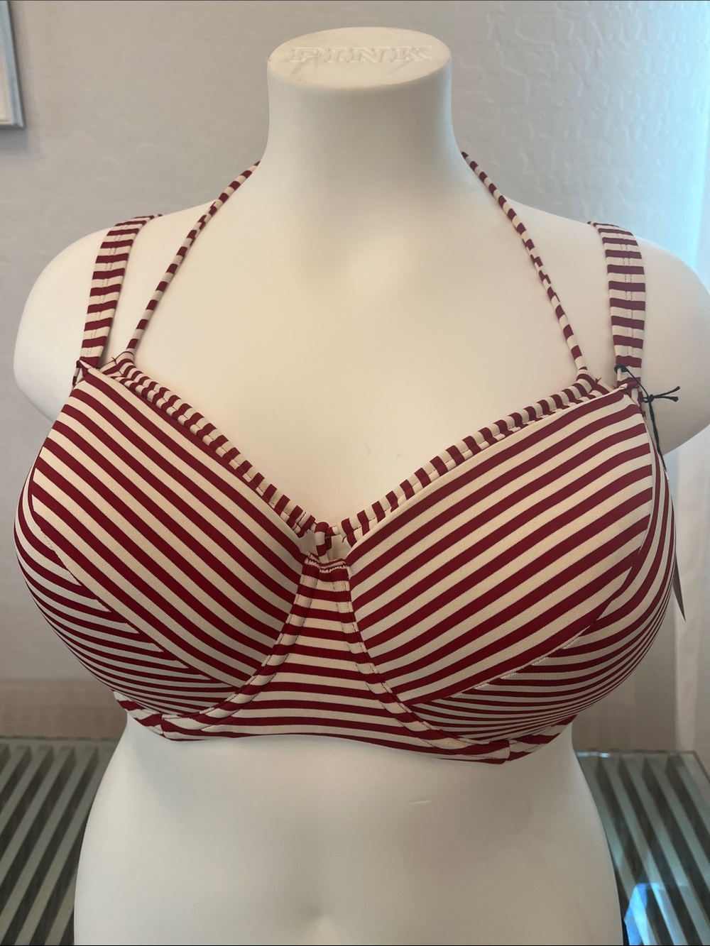 Striped Red & White Supportive Underwire Bra - Women Intimates
